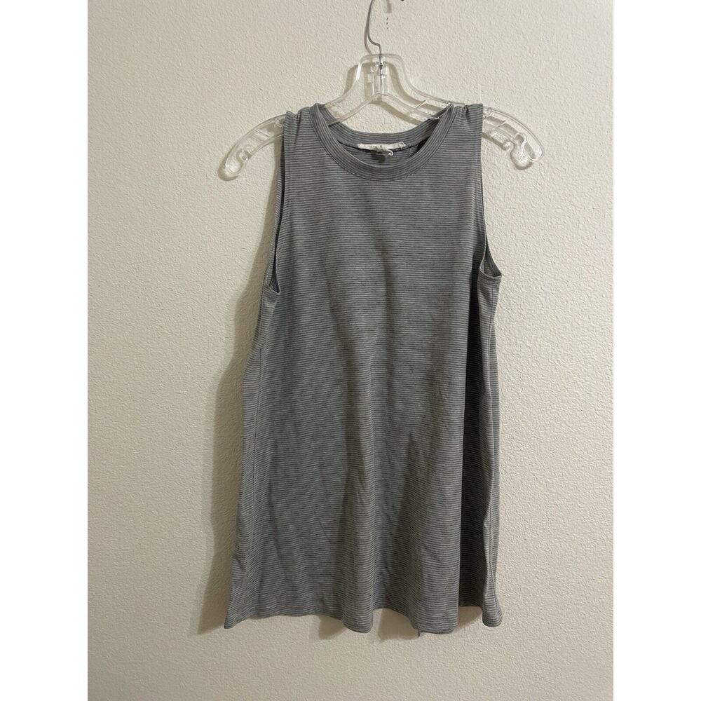 bcbgeneration, Grey Striped Open Back Tank Top, Size XS